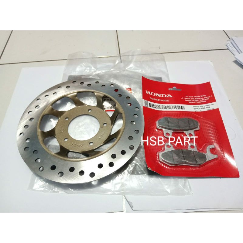 PIRINGAN CAKRAM DEPAN PLUS KAMPAS REM CAKRAM DEPAN HONDA SUPRA X LAMA SUPRA FIT LAMA ORI