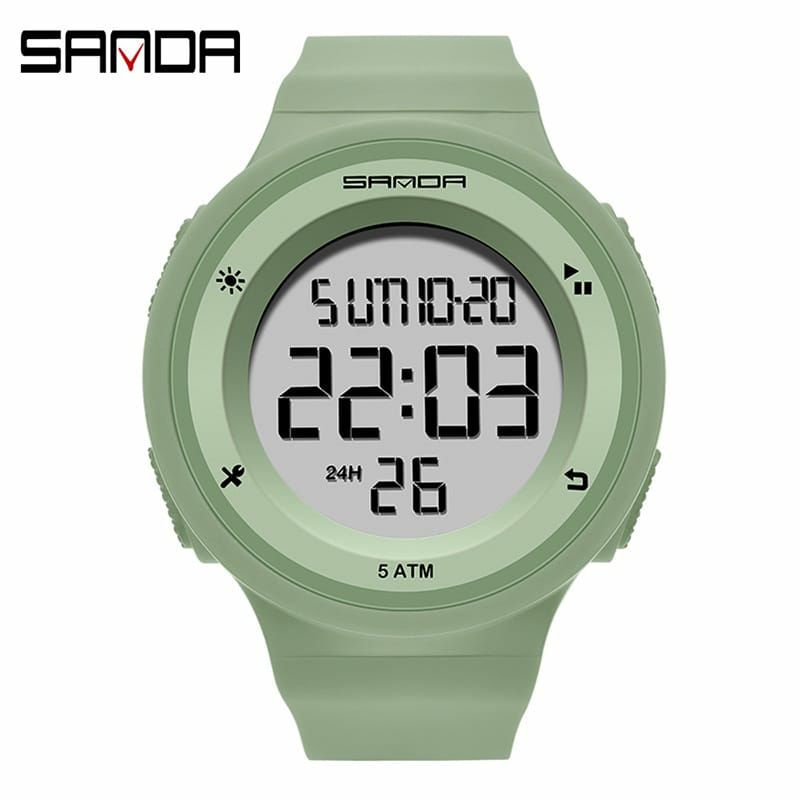 Jam Tangan SANDA 2001 Jam Tangan Wanita Pria Digital EL Backlight Sport Watch Anti Air