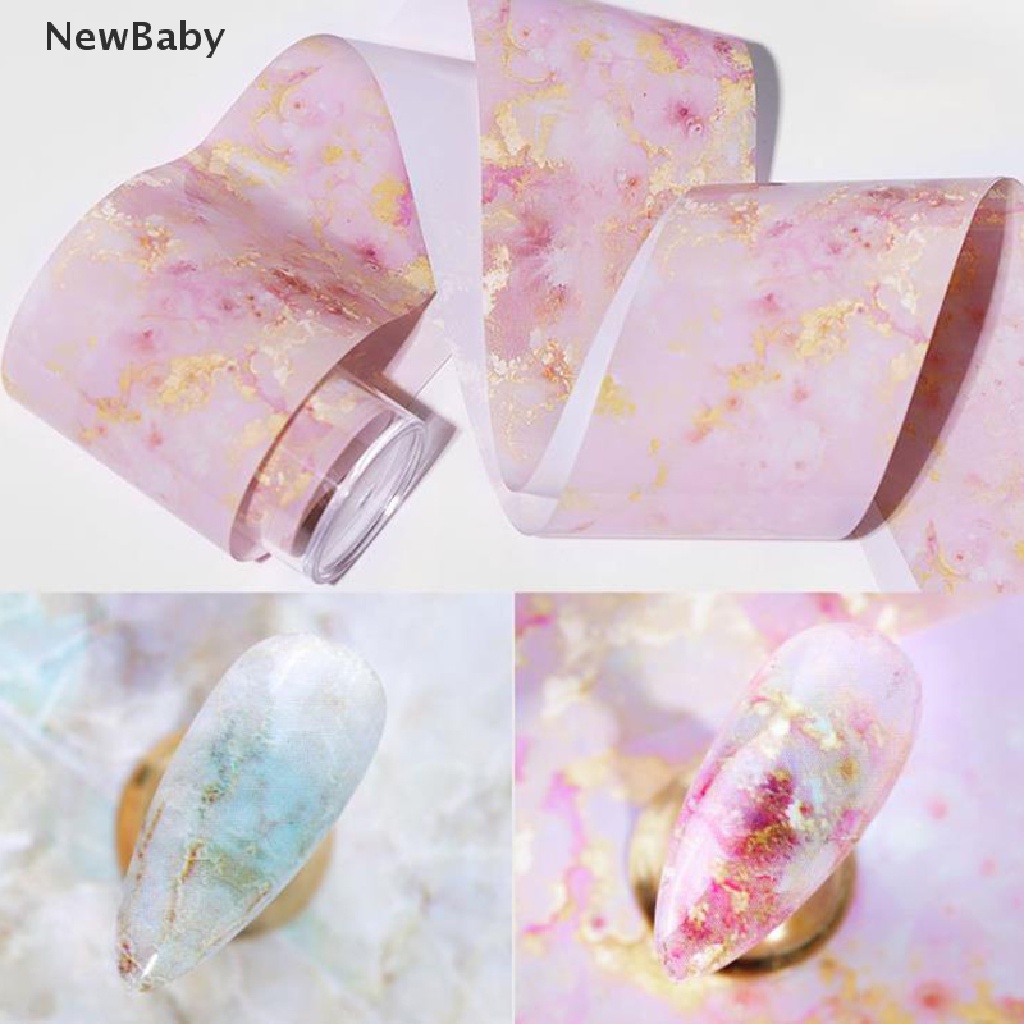 NewBaby 1Pc Marble Pattern Nail Foil Stickers Transfer Sticker DIY Nail Art Decoration ID