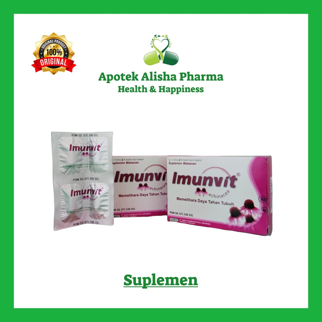 Imunvit Tablet (Pack 4/20kaplet) - Imunfit Tablet Suplemen Daya Tahan Tubuh / Imunpit