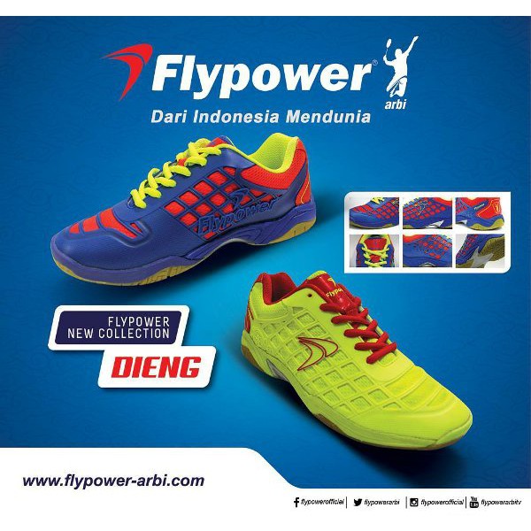 sepatu badminton FLYPOWER DIENG original BO144 CN BAT