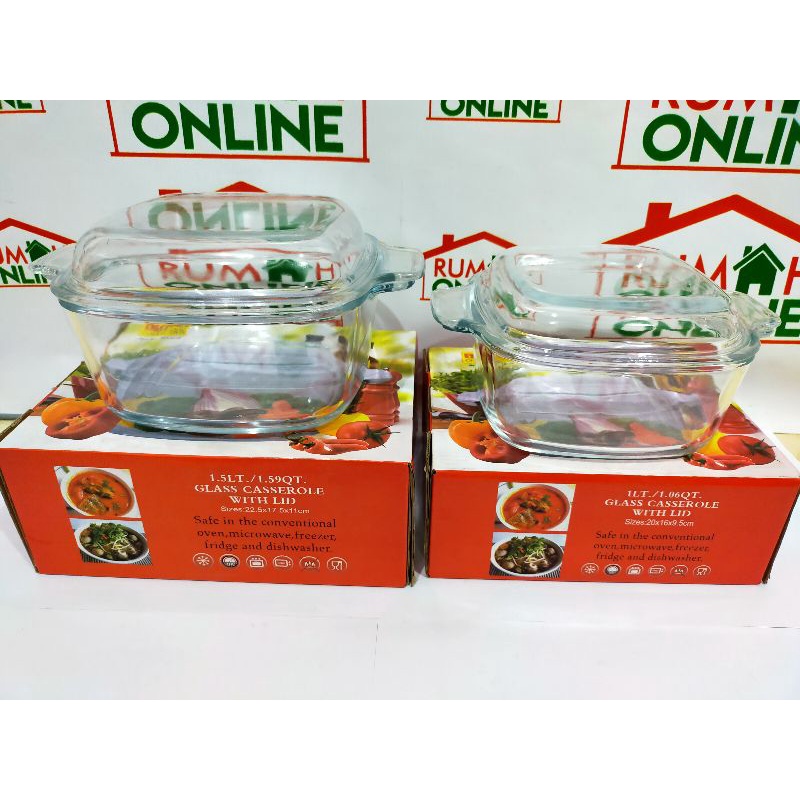 BORKAM KACA + TUTUP TEBAL BISTRO