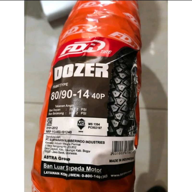 Ban luar FDR Dozer 80/90 ring 14 non Tubeless