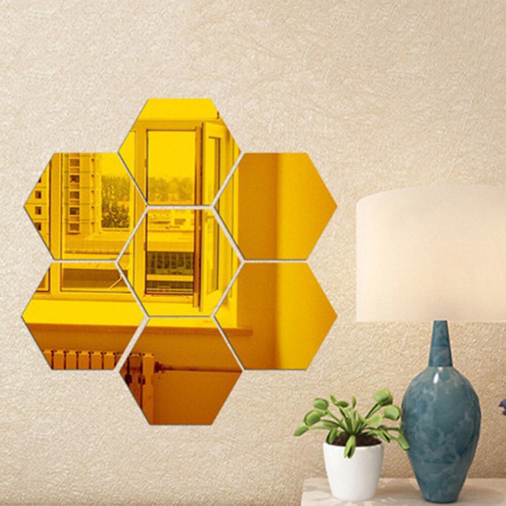 Stiker Dinding Bentuk Hexagon 3D Bahan Akrilik Untuk Dekorasi Natal