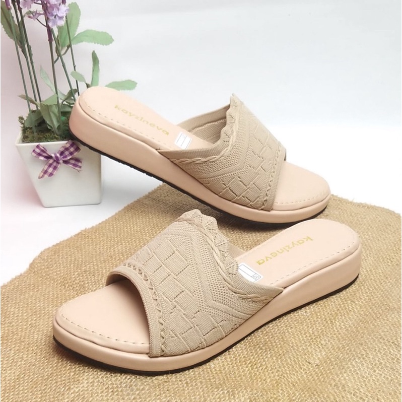 KAYZINEVA Sandal Wanita Plip Plop Simple Upper Rajut Premium SP02