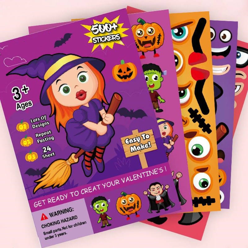 Stiker Statis Ramah Lingkungan Reusable Untuk Dekorasi Halloween