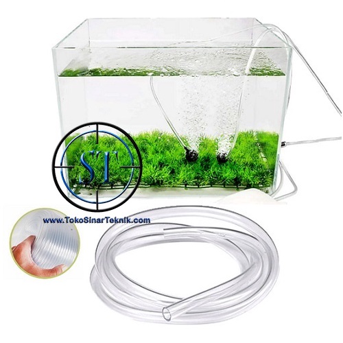 Selang Gelembung Udara Elastis Aerator Tube Air Pump 1 Meter Airasi Aquarium Kolam Ikan Eceran Meteran 3/16 inch