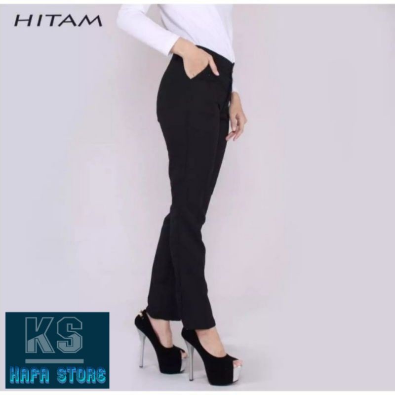 CELANA KERJA WANITA MURAH | CELANA FORMAL | BAHAN WOLL EMPUK DAN ELASTIS | POLA SLIMFIT | CELANA BAHAN