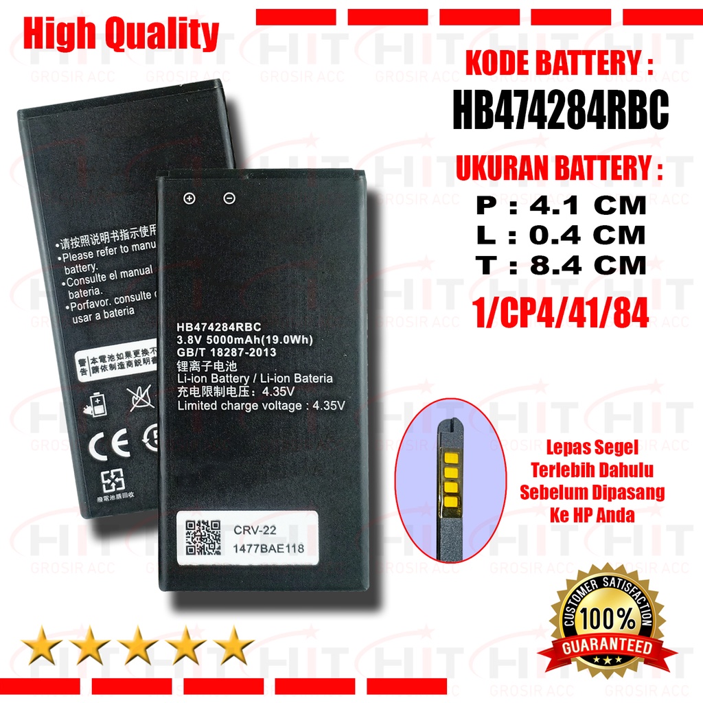 Battery Batre Baterai HB474284RBC For Huawei Honor 3C Lite C8816 C8816D