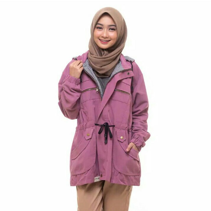 JUMBO - XXL - XXXL - XXXXL JAKET PARKA WANITA JACKET HOODIE OUTDOOR CEWEK CEWEK BIG SIZE