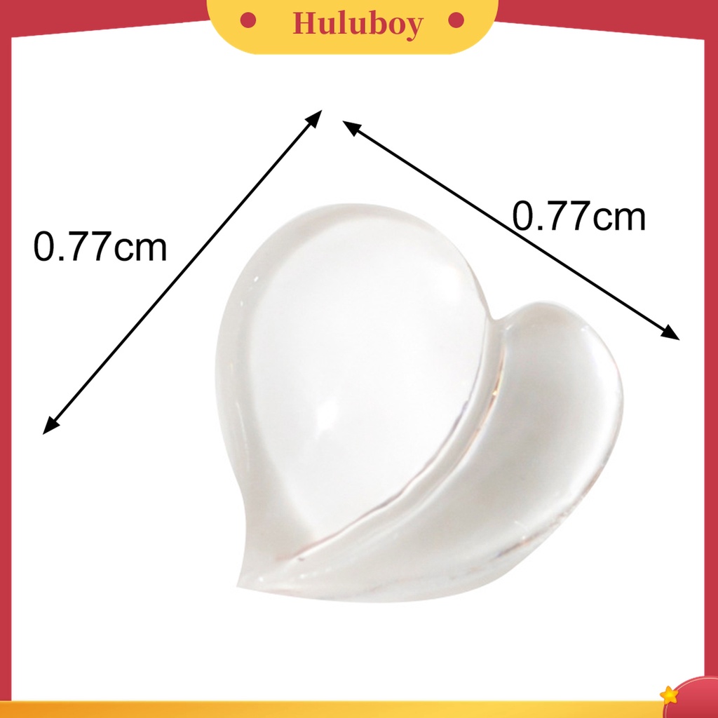Huluboy Huluboy♡ 25 Pcs Ornamen Kuku Bentuk Hati Peach 3D Serbaguna Bahan Resin Untuk Nail Art Charms Wanita