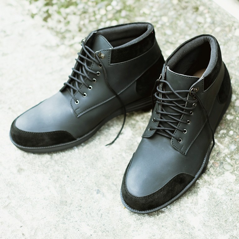 POWEL BLACK | FORIND x Headway | Sepatu Boot Santai Casual Pria/Cowok Original Ori Boots Footwear