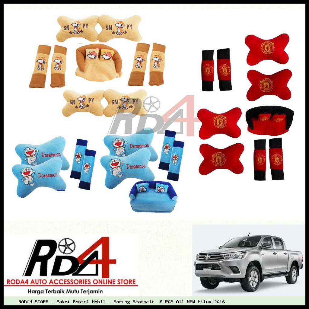 Paket Bantal Mobil - Sarung Seatbelt  9 PCS All NEW Hilux 2016