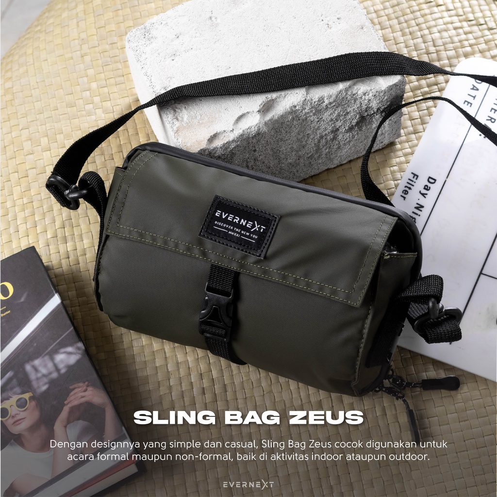 Best seller!!! Tas selempang pria waterproof terlaris tas sling bag unisex pria wanita anti air anti sobek tas slempang waist bag pria cowok kualitas distro ori terbaru waitsbag pria waterproof original Zeus series anti robek anti maling