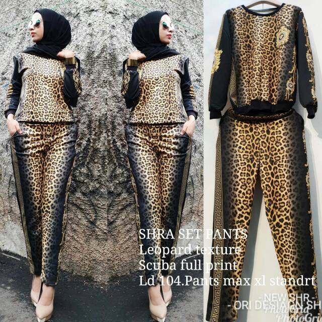 Setelan celana leopard ori SHR
