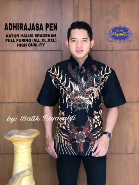 Batik Pria ADHIRAJASA Asli Katun Halus Sragenan Full Furing Murah