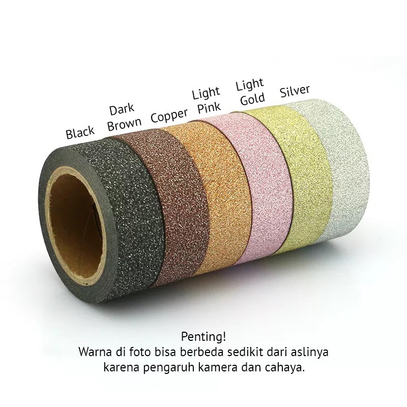 

GLITTER POWDER MASKING TAPE - SELOTIP DEKORASI