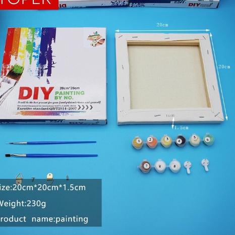 

Harga Bersahabat.. TOPER Paint By Number Kit DIY 20x20 Canvas (Free Kuas dan Cat Air) Painting Set/ Canvas Lukisan 20x20