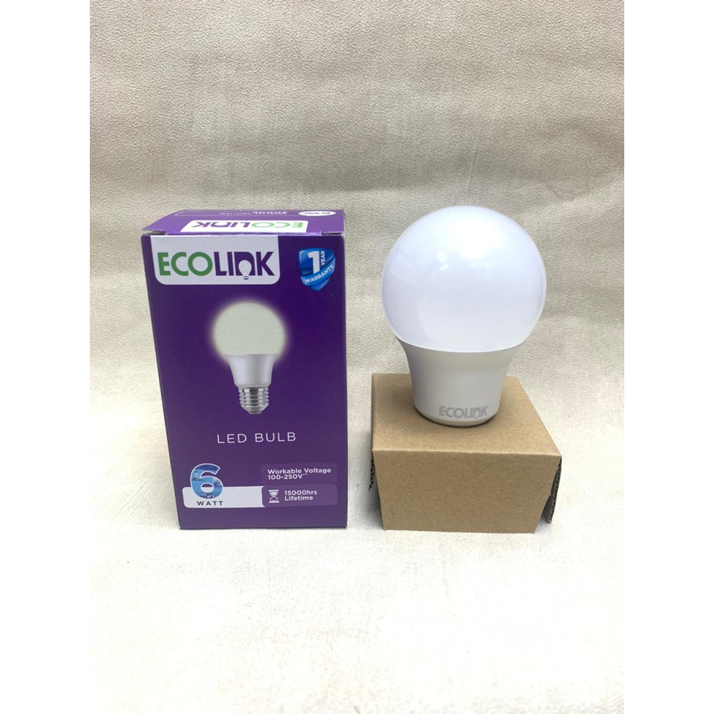 LAMPU LED BULB ECOLINK 6 WATT / ECOLINK 6W PUTIH