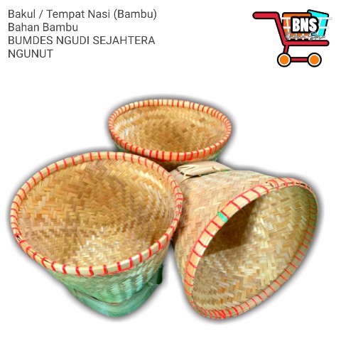 [MURAH]BAKUL TEMPAT NASI DARI BAMBU, WADAH NASI