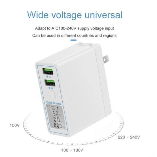 CHARGER 2 USB X7B 2 USB FAST CHARGING QUALCOMM 3.0