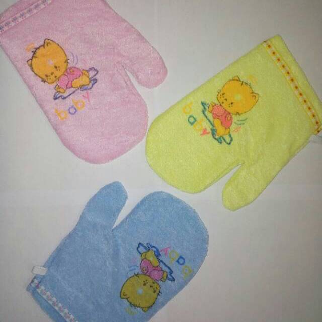 3 pcs WASHLAP WASLAP HANDUK LAP MANDI BAYI HARGA GROSIR MURAH MODEL JARI