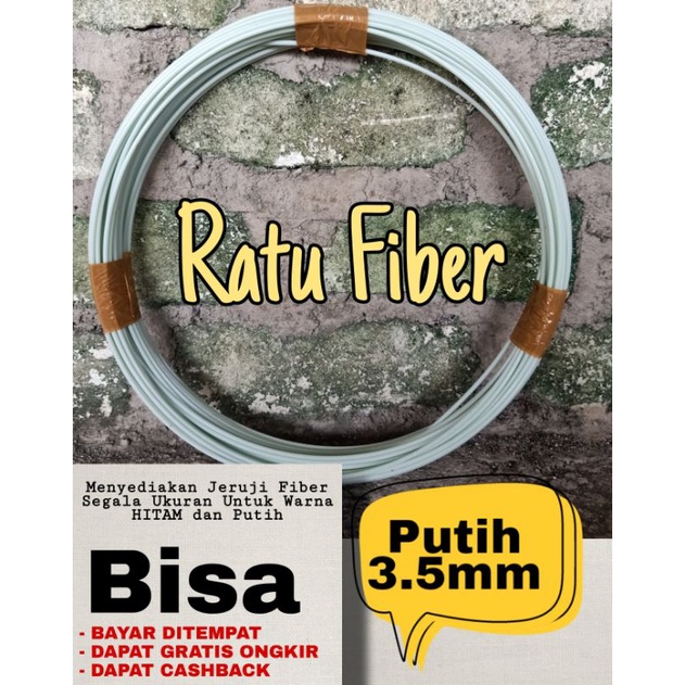 Jual jeruji fiber putih 3.5mm TERMURAH untuk sangkar, layangan dll