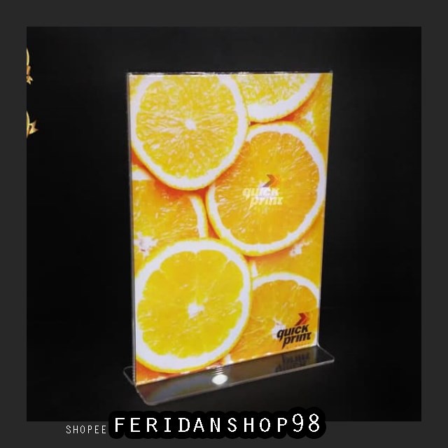 

BT308 ACRYLIC TENT HOLDER BEST TEMPAT BROSUR AKRILIK NOMOR MEJA UKURAN A4 BY FERIDANSHOP98