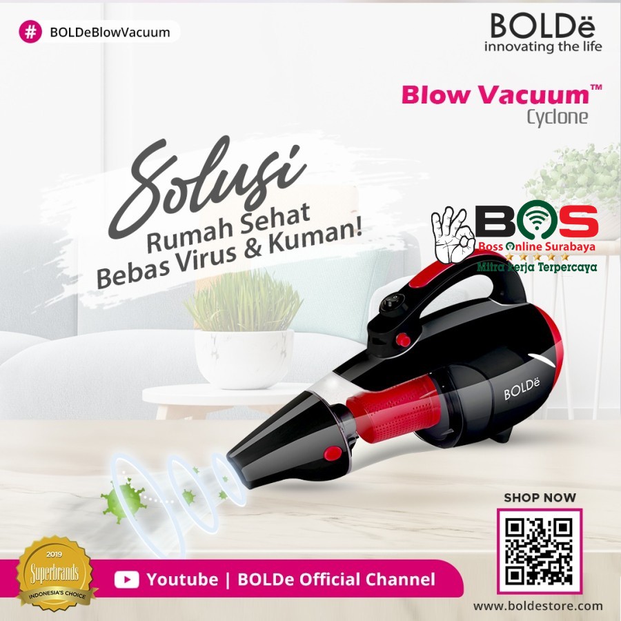Vacuum Cleaner Bolde Super Hoover Vacuum Cleaner Cyclone Black / Red Series