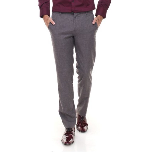 Lesta Langgeng - Celana Formal Pria - Slimfit - Abu Abu Gelap - Kain Gabardine - 27-38 ATEX