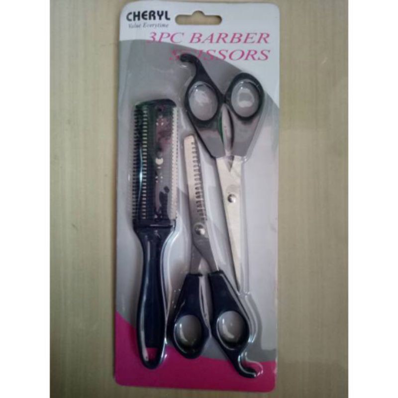 GUNTING SET CHERLY 3 IN 1/ GUNTING RAMBUT CHERLY SET 3