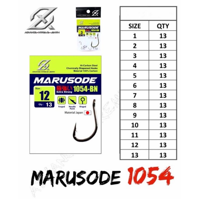 13PCS KAIL AXZ MARUSODE 1054 KAIL PANCING TERLARIS MADE IN JAPAN HIGH QUALITY PRODUK