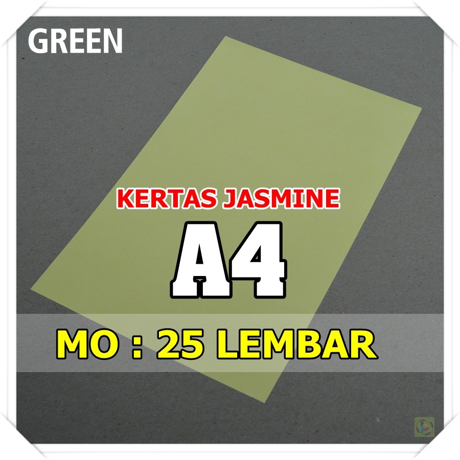 Kertas Karton Jasmine / Paper Flower A4 GREEN HIJAU