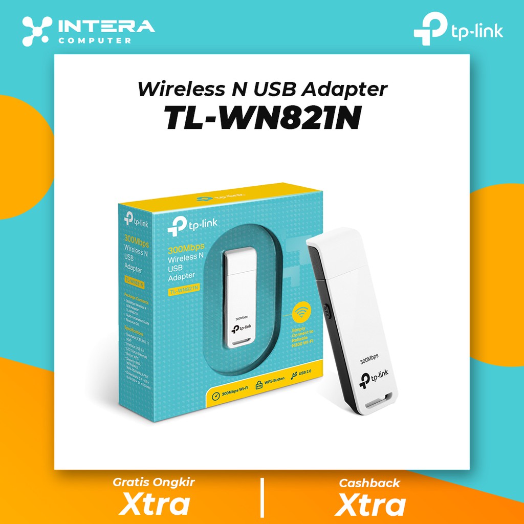 Original Tp-Link TL-WN821N 300Mbps Wireless N USB Adapter WN821N 821N