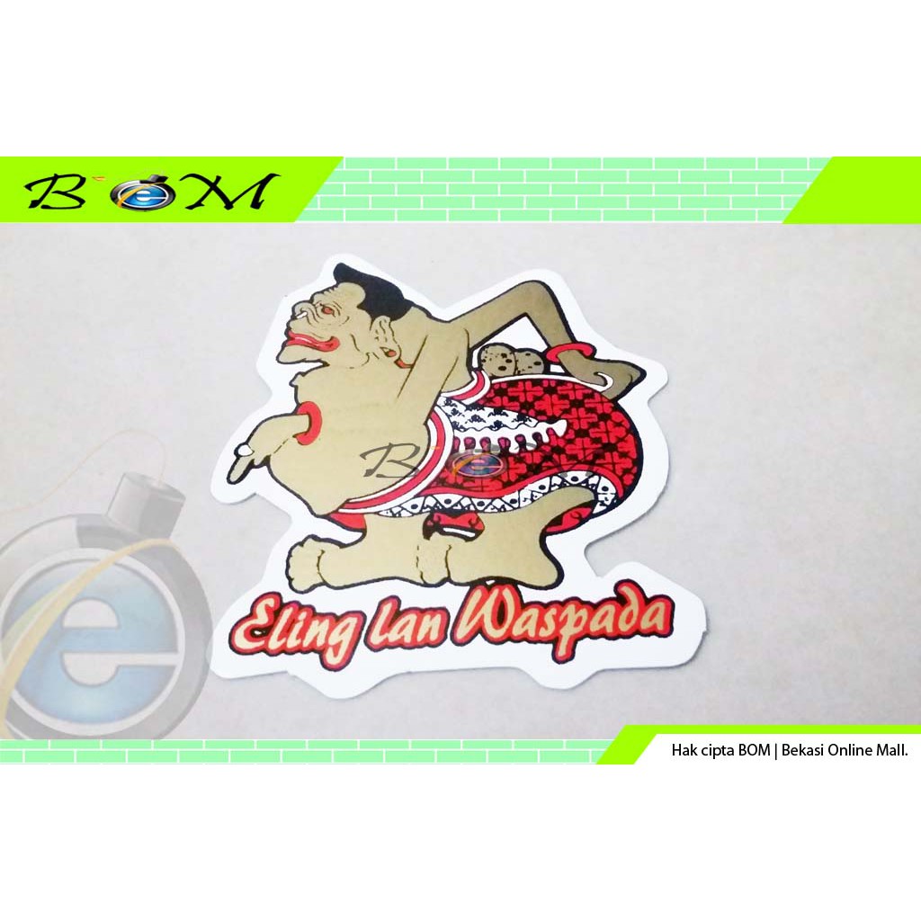 

sticker stiker gambar karakter wayang kulit semar eling lan waspada