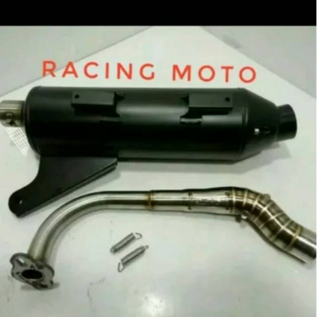 KNALPOT TUSUK GIGI STANDAR RACING MOTOR VARIO 125 BAHAN STENLIS ANTI KARAT RC3 PEMAKAI PNP