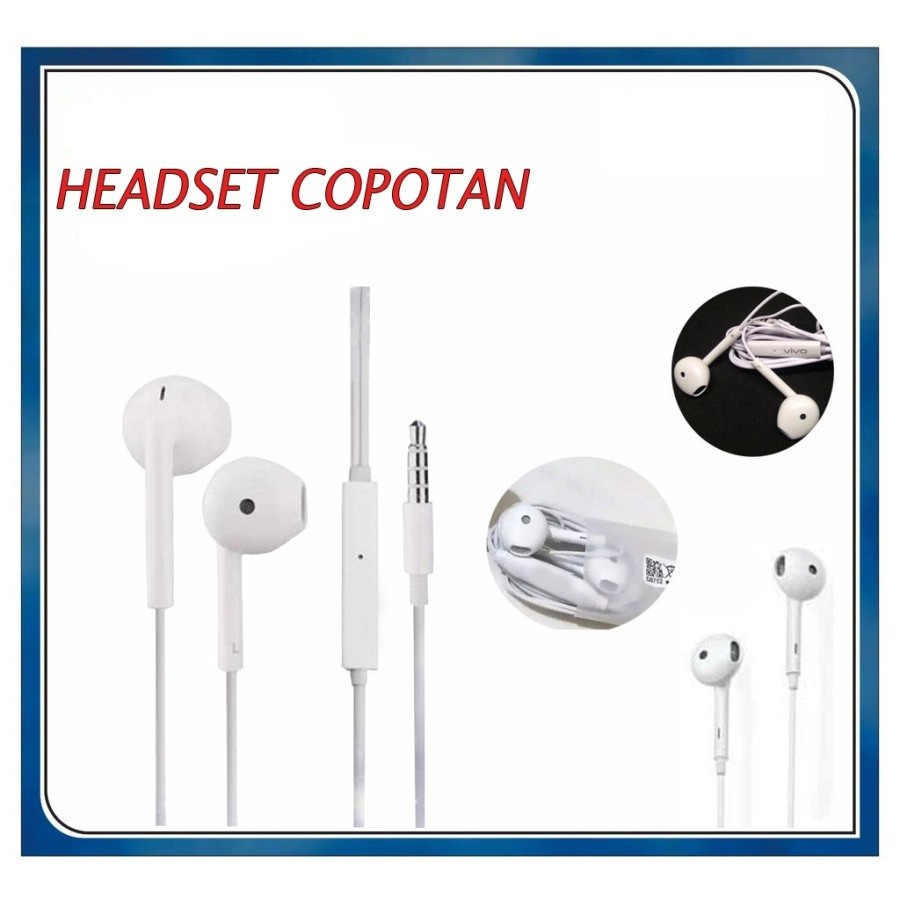 Headset / Earphone COPOTAN GRADE A Suara Jernih Non Packing - Oppo 3 orang melihat barang ini