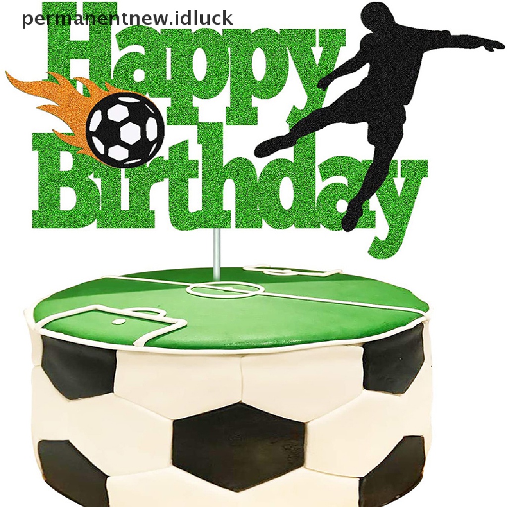 Topper Kue Desain Sepak Bola Untuk Dekorasi Pesta Ulang Tahun