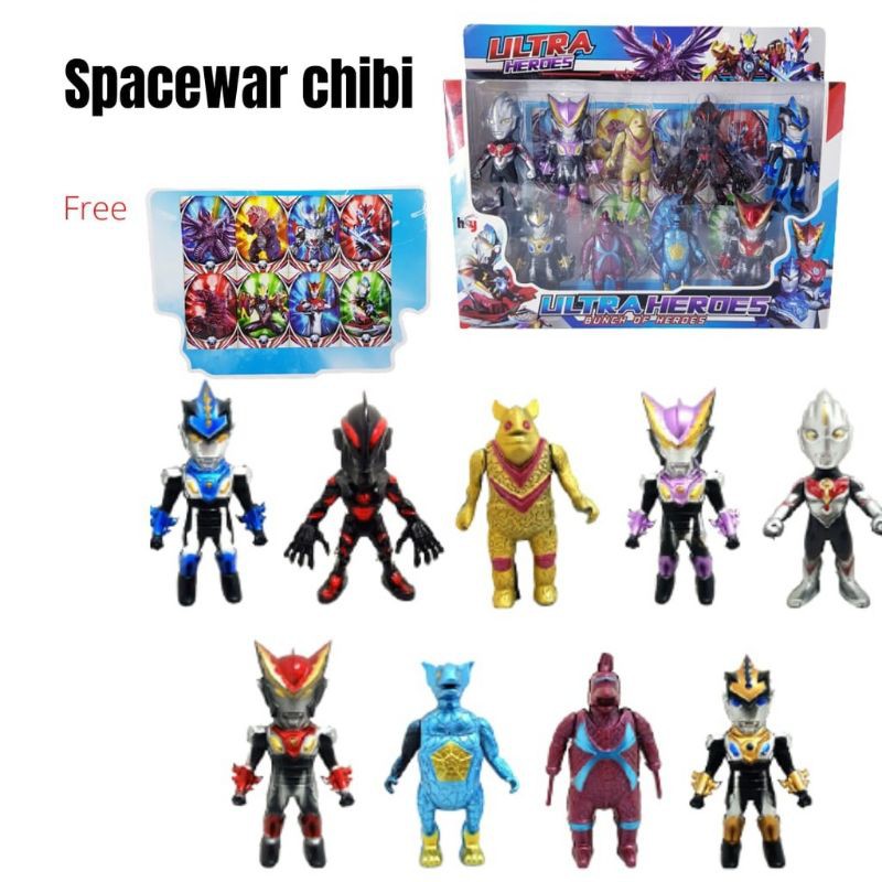 MAINAN SPACEWARE FIGURE ULTRAMAN 9 PCS