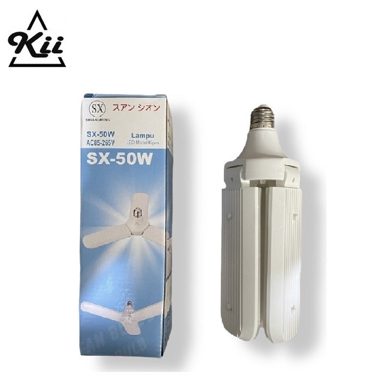 SX-50w 4 Lampu LED Putih Model Kipas - Bohlam Lampu LED Baling Kipas