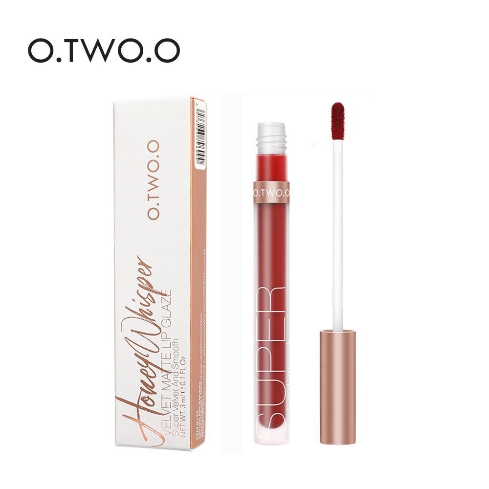 (READY&amp;ORI) O.Two.O Honey Whisper Velvet Matte Lip Glaze Lipstik Anti Air Tahan 24 Jam 9134 Lipstick