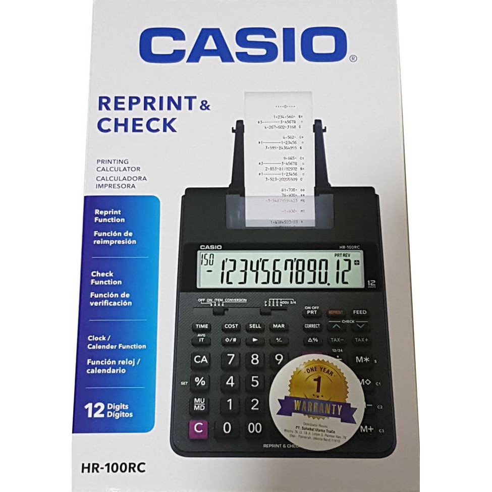 

CASIO CALCULATOR PRINTER PRINTING HR 100RC \ HR100RC \ HR 100 RC