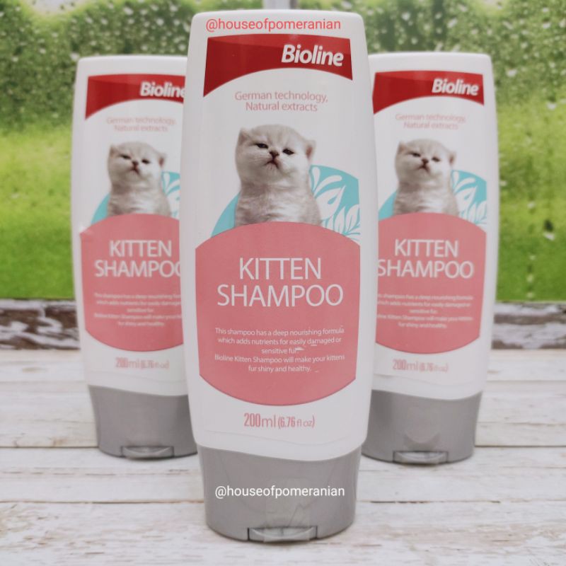 shampoo kitten bioline kucing cat shampo anak kucing 200ml grooming