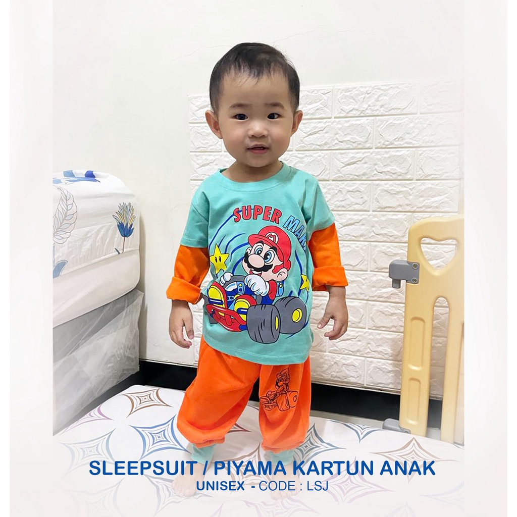 GUMKIDS PIYAMA ANAK - BAJU TIDUR ANAK - PIYAMA KAOS ANAK - SETELAN ANAK PANJANG 1 - 8 TAHUN