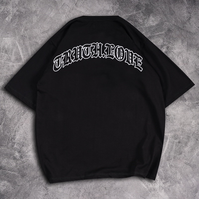 [N00814] T-shirt Oversized Distro Motif TRUTH VS LOVE