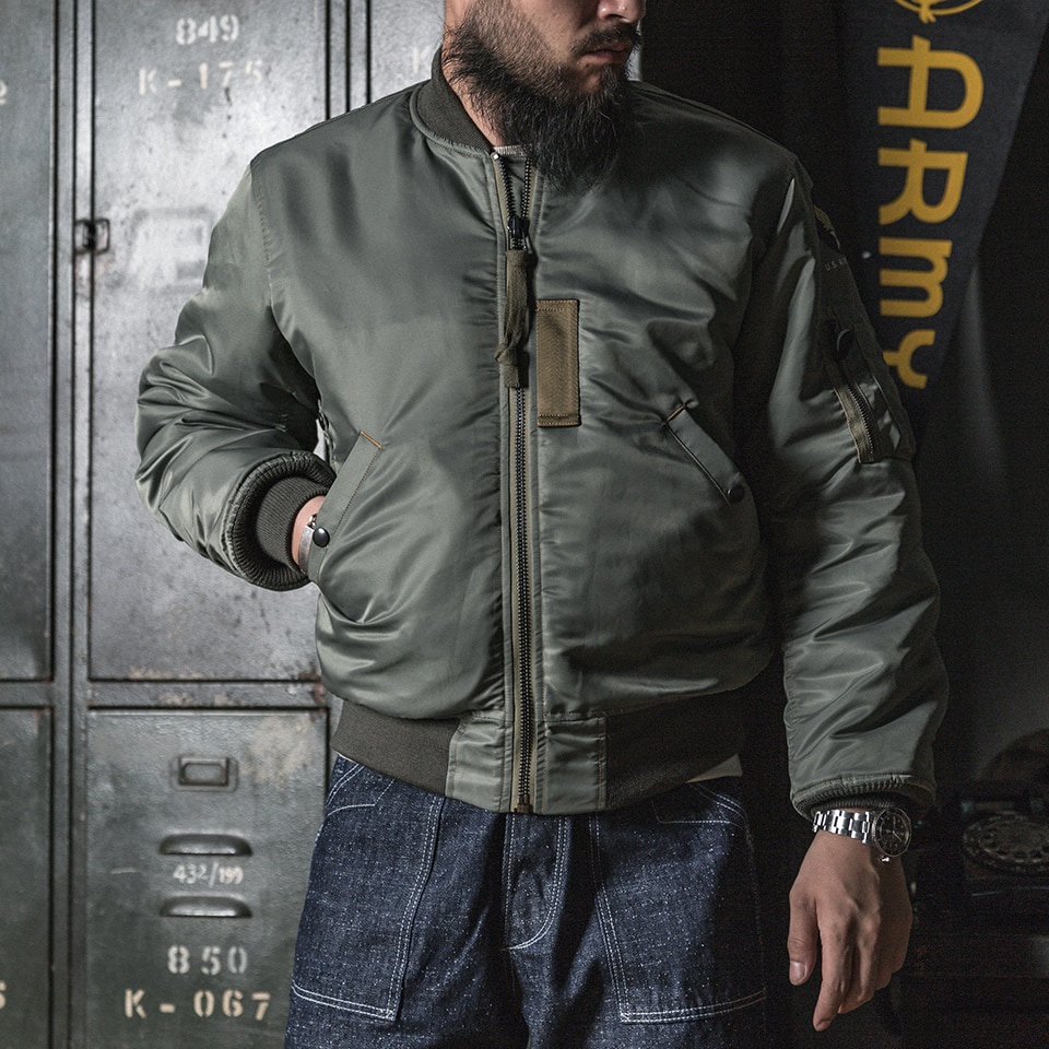 Bronson USAF 1950s Type MA-1 Flight Jacket Vietnam War Model Retro Military Tactical Jackets Men's W