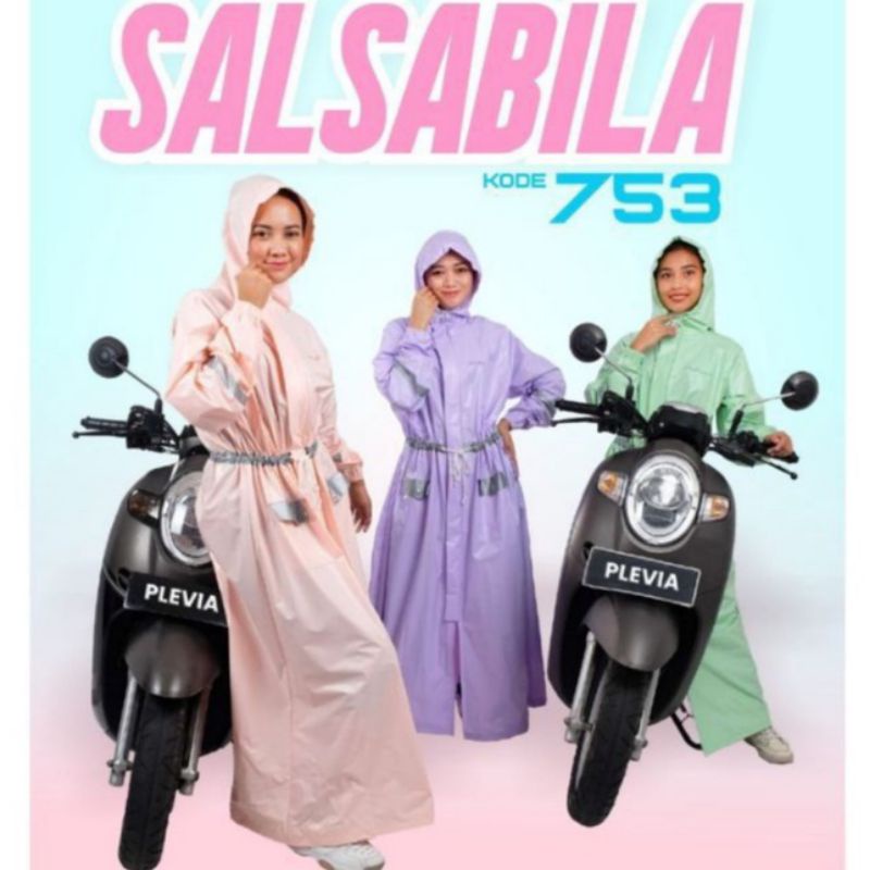 Jas Hujan Gamis Plevia Salsabila 753 Mantel Jubah Gamis