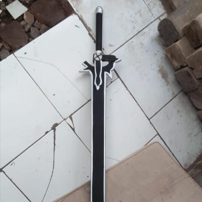 Shield | Pedang Anime Sword Art Online Kirito Elucidator || Mainan Pedang Kayu