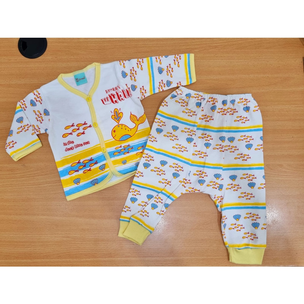 Piyama Bayi Newborn 0-2 bulan Kaos Katun Hello Baby Kids