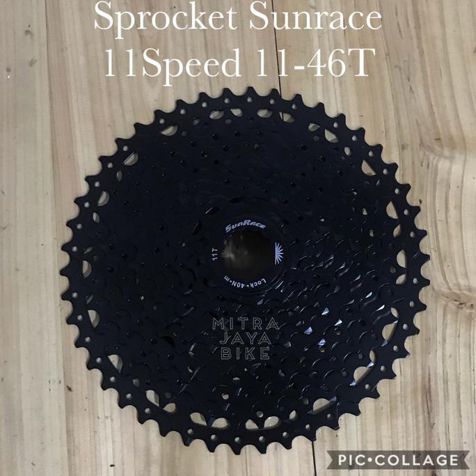 Sprocket Cassette Sunrace 11SP speed 11 - 46 T CSMS8 EAZO XSO Black